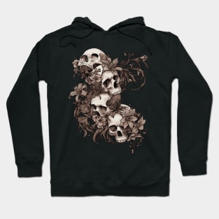 Garden of Skulls -sepia Hoodie